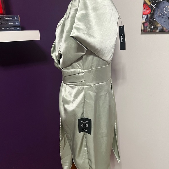 Lulus NWT Sage Colored Short Sleeve Dress - Picture 5 of 11